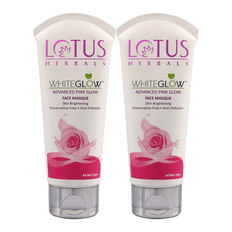 Lotus Herbals WhiteGlow Advanced Pink Glow Face Masque, 2 X 100g