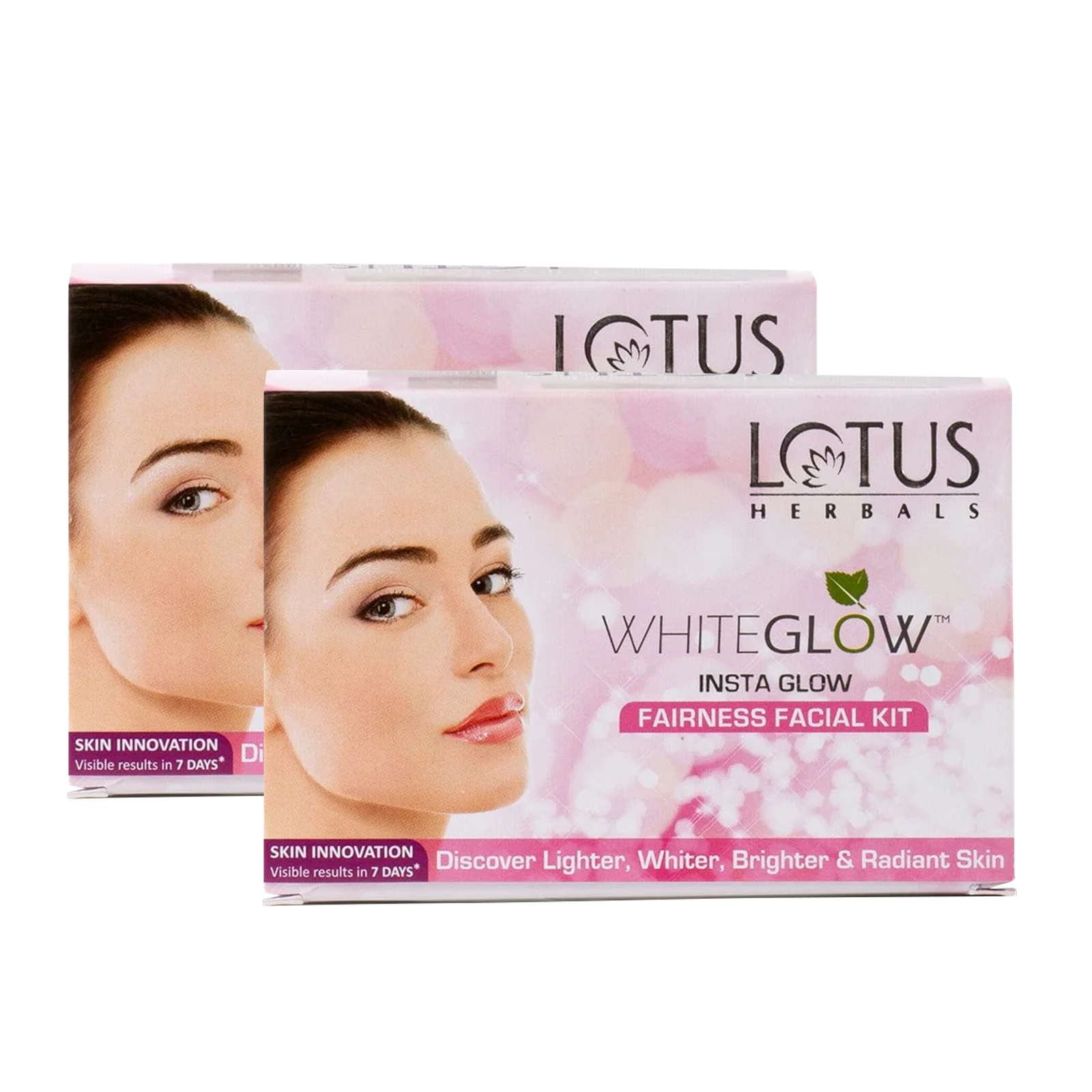 Lotus Herbals WhiteGlow InstaGlow Brightening Facial Kit (Pack of 2), 2N X 40g