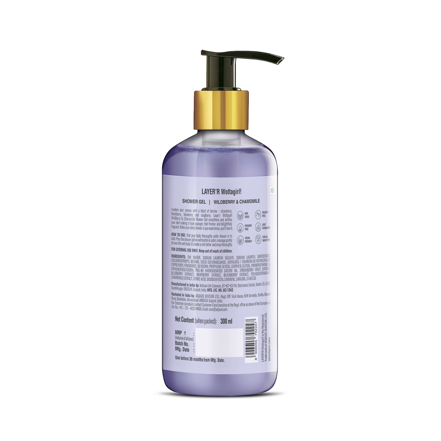Wottagirl WILDBERRY & CHAMOMILE, 300ml - Image 4 - Buy from Indicrest