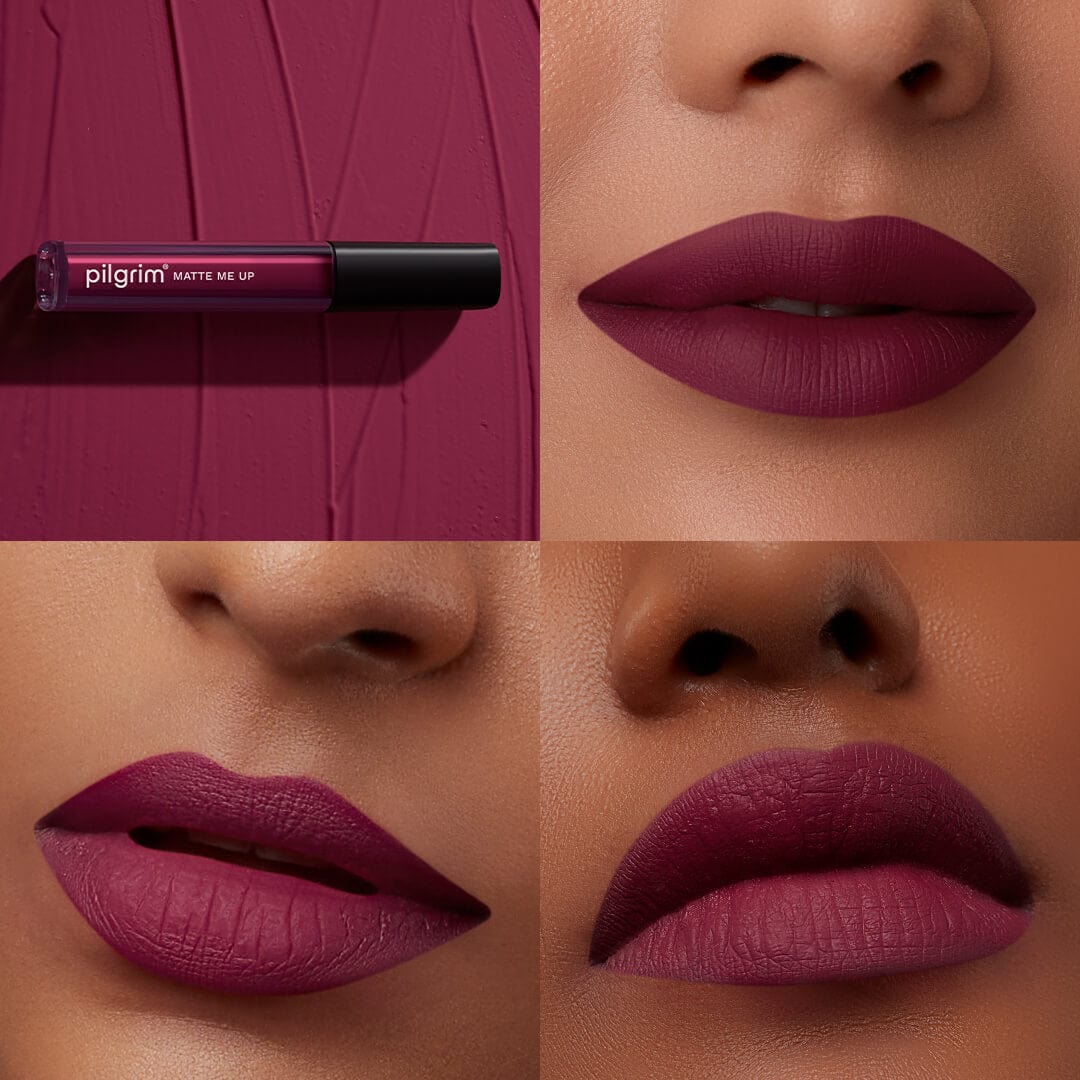 pilgrim matte me up liquid lipstick wine spill 05   Image 2   Buy from Indicrest