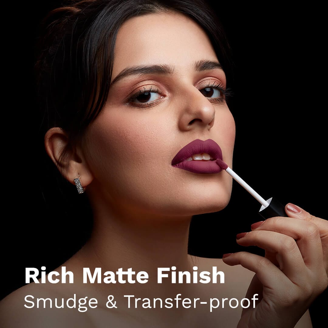 pilgrim matte me up liquid lipstick wine spill 05   Image 3   Buy from Indicrest