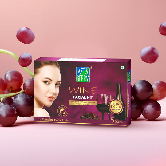 Astaberry Wine Mini Facial Kit | 5 Steps - Buy from Indicrest