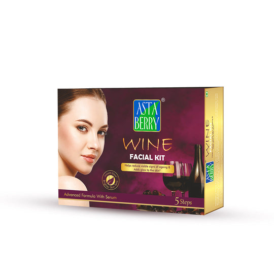Astaberry Wine Facial Kit | 5 Steps - Buy from Indicrest