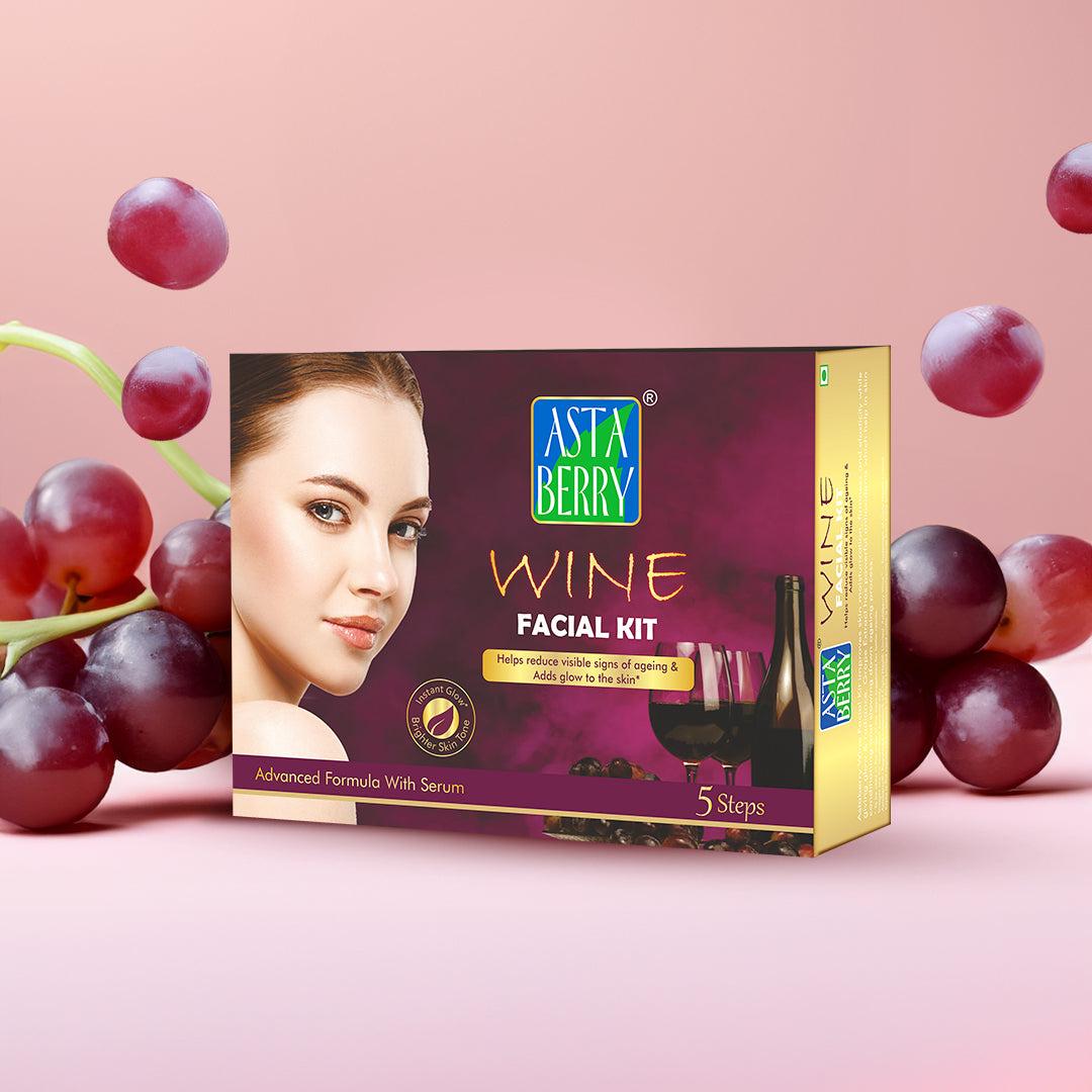 Astaberry Wine Facial Kit | 5 Steps - Image 2 - Buy from Indicrest