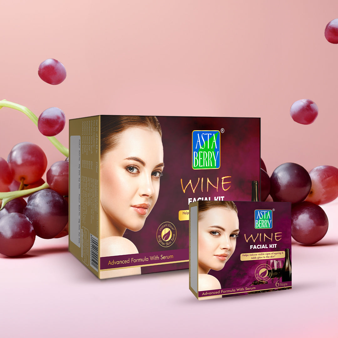 Astaberry Wine Facial Kit | 6 Steps - Image 2 - Buy from Indicrest