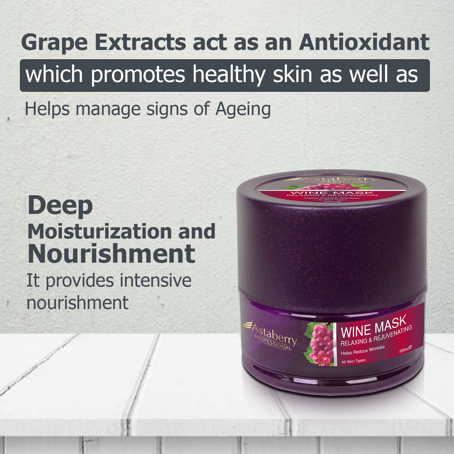 Astaberry Wine Mask | Wine Face Mask - Image 3 - Buy from Indicrest
