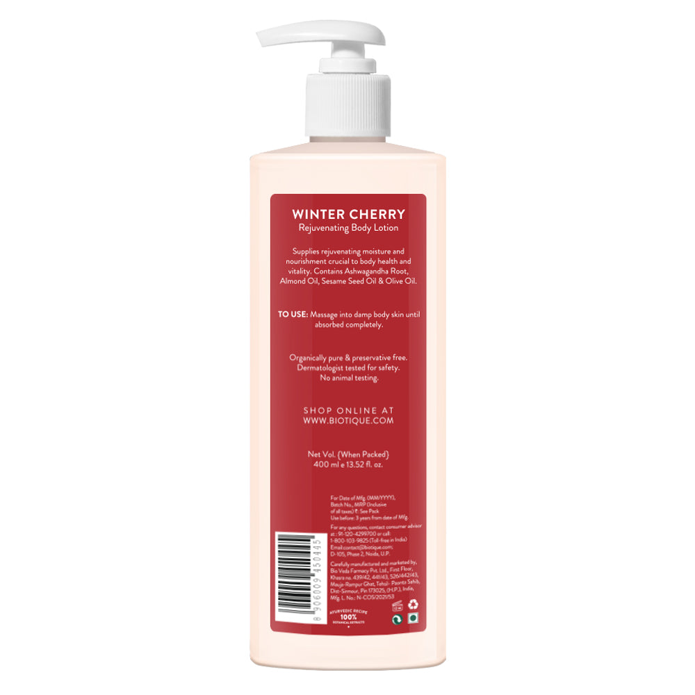 Biotique Winter Cherry Rejuvenating Body Lotion, 120ml - Image 5 - Buy from Indicrest