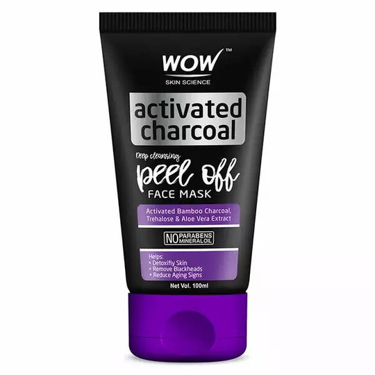 Wow Activated Charcoal Face Peel Off Mask, 100ml - Indicrest Buy at Indicrest