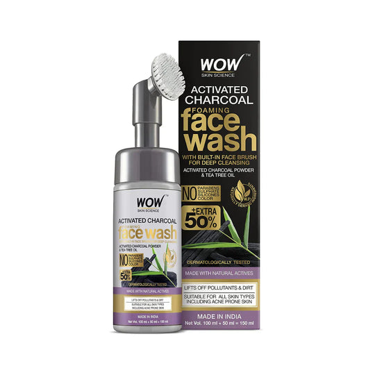 Wow Activated Charcoal Face Wash, 150ml - Indicrest Buy at Indicrest