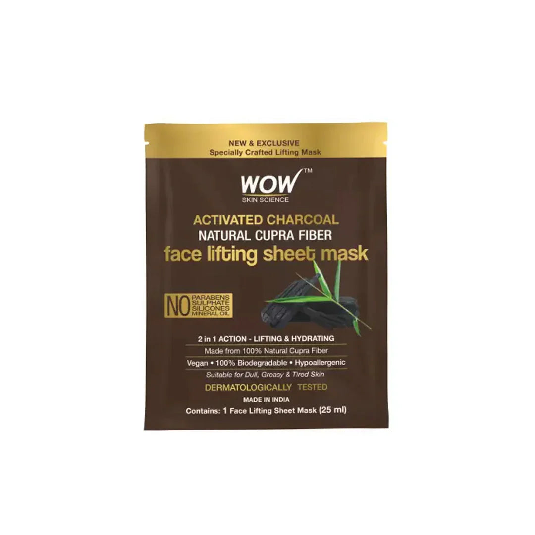 Wow Activated Charcoal Sheet Mask - Indicrest