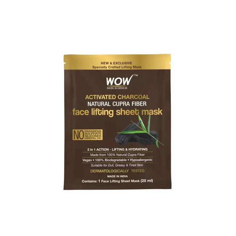 Wow Activated Charcoal Sheet Mask - Indicrest Buy at Indicrest