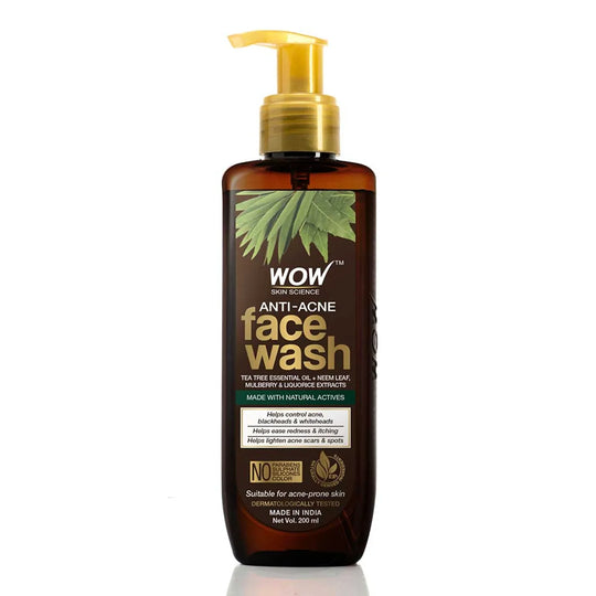 Wow Anti Acne Face Wash, 100ml - Indicrest Buy at Indicrest