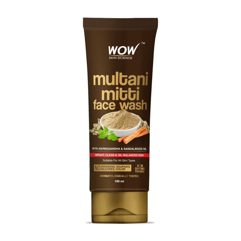 Wow Multani Matti Face Wash, 100ml - Indicrest Buy at Indicrest