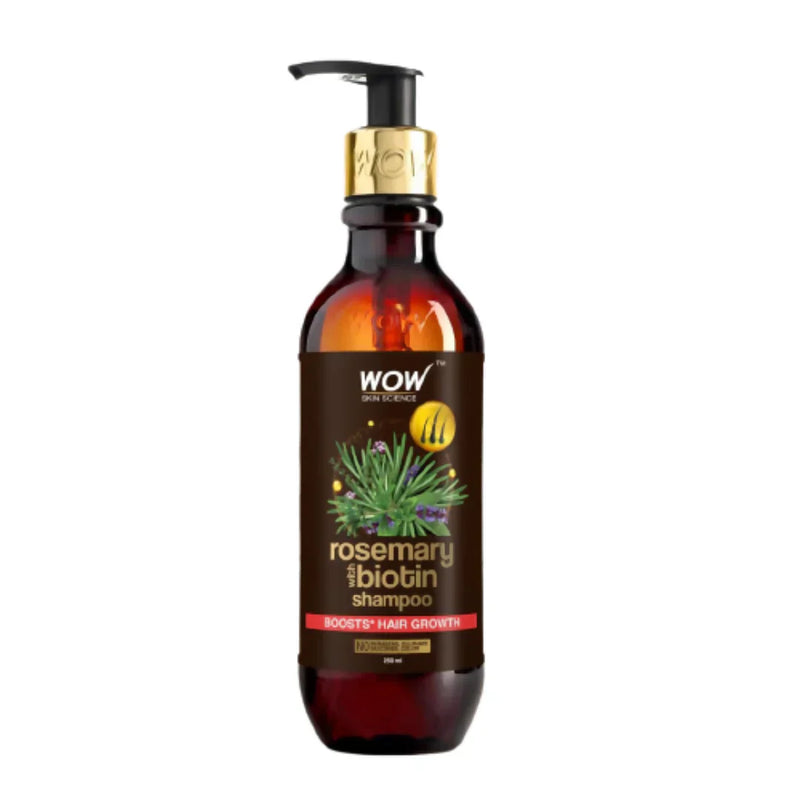 Wow Rosemary with Biotin Shampoo, 250ml - Indicrest Buy at Indicrest