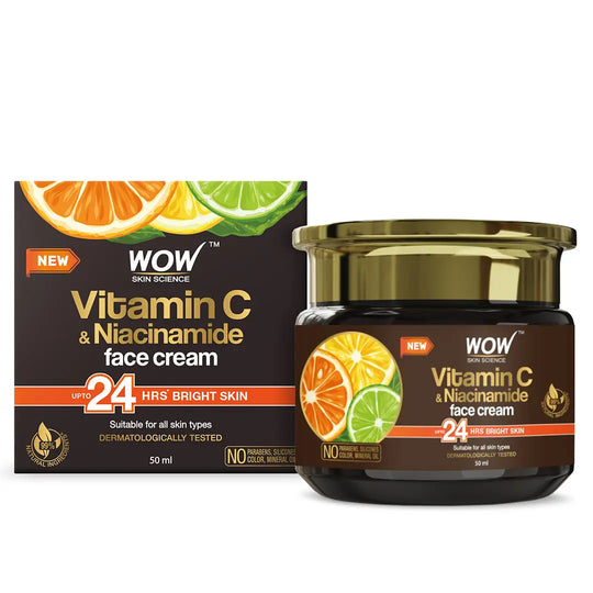 Wow Skin Science Vitamin C + Niacinamide Face Cream, 50g - Indicrest Buy at Indicrest