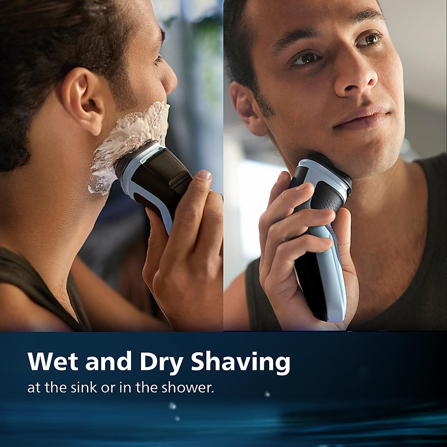 Philips Electric Shaver for Men-| SkinProtect Technology, Wet and Dry Shave | 4D Floating Heads | 27 Self Sharpening Blades | Pop up Trimmer | Cordless | Waterproof | X3063/03