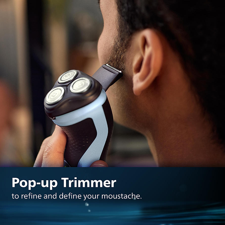 Philips Electric Shaver for Men-| SkinProtect Technology, Wet and Dry Shave | 4D Floating Heads | 27 Self Sharpening Blades | Pop up Trimmer | Cordless | Waterproof | X3063/03