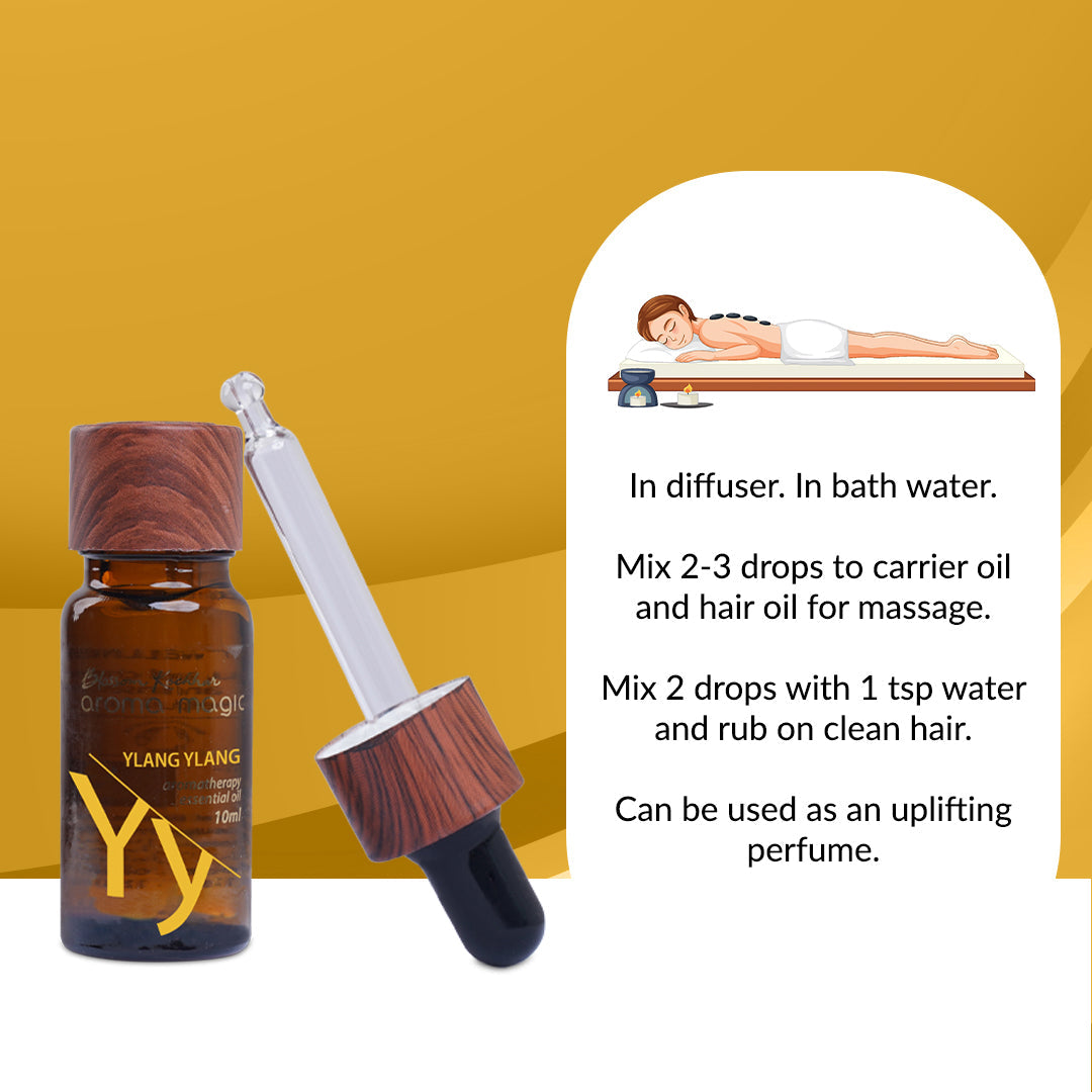Aroma Magic Ylang Ylang Essential Oil - Boost Energy & Rejuvenate Skin, 10ml - Image 8 - Buy from Indicrest