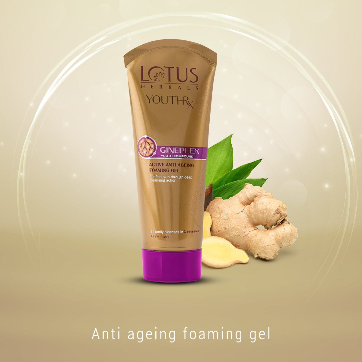 Lotus Herbals YouthRx Active Anti Ageing Foaming Gel, 2 X 100g