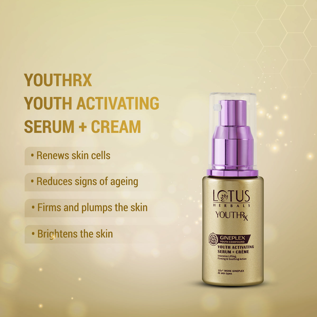 Lotus Herbals YouthRx Youth Activating Serum + Cream, 30ml