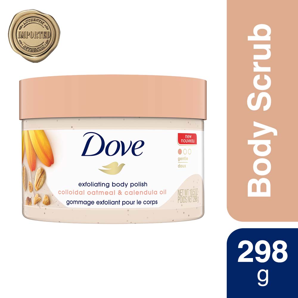 Dove Exfoliating Body Polish Scrub - Oatmeal & Calendula Oil, 298g Buy at Indicrest Image 2