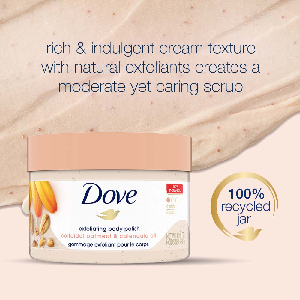 Dove Exfoliating Body Polish Scrub - Oatmeal & Calendula Oil, 298g Buy at Indicrest Image 5
