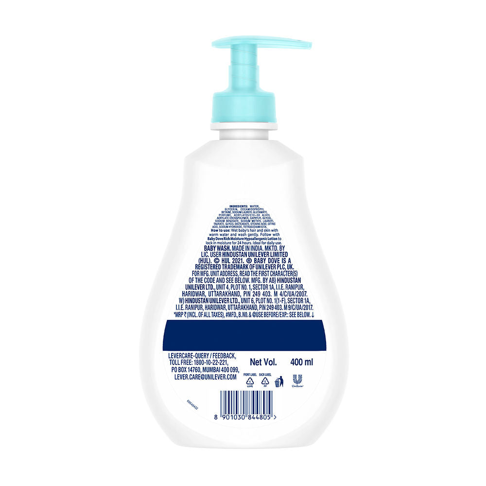 Baby Dove Rich Moisture Baby Wash Moisturizing Baby Wash For Nourished Skin, 400ml Buy at Indicrest Image 3