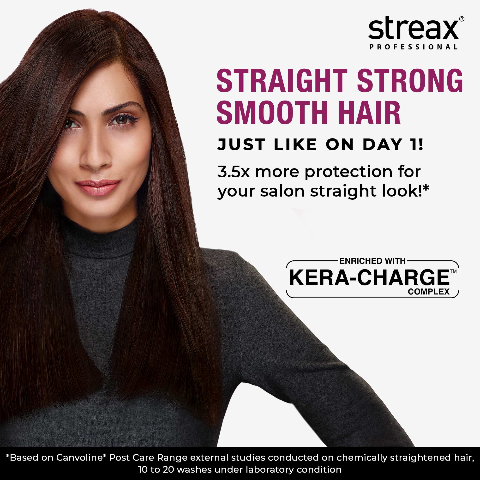Streax Professional Canvoline Shampoo, 300ml + Conditioner, 240ml Hair Care Combo (Parabene & Sulphate Free) Buy at Indicrest Image 2