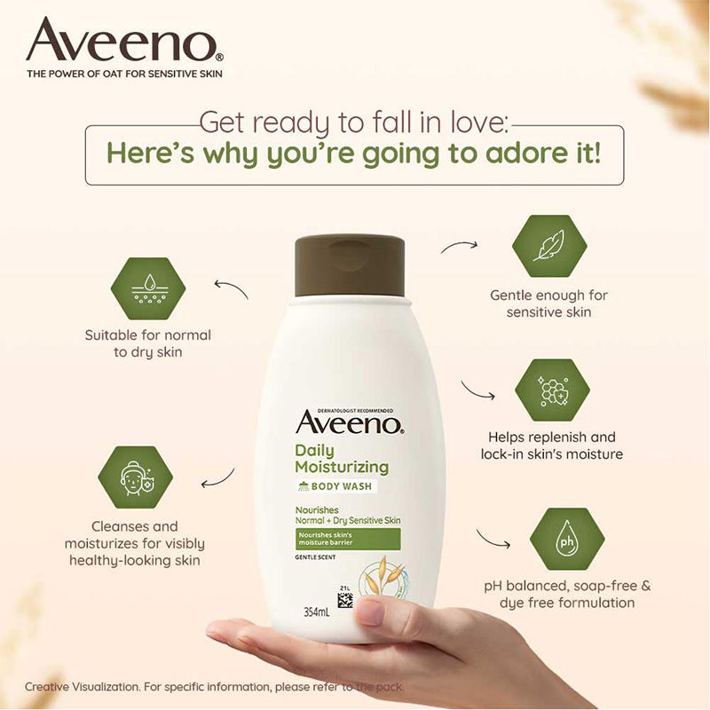 Aveeno Skin Relief Lotion + Daily Moisturizing Wash Combo for Sensitive, Dry, Normal Skin