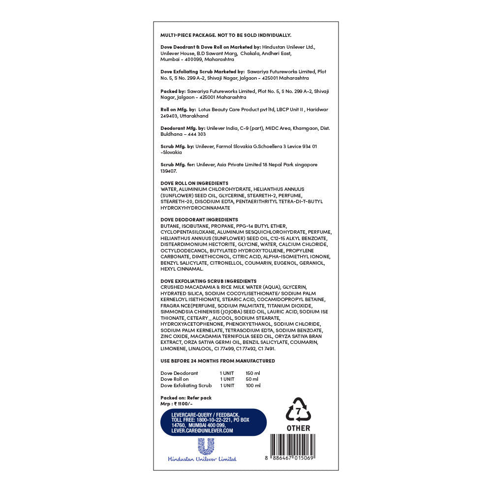 Dove Bath & Body Essentials Kit, 498g Buy at Indicrest Image 12