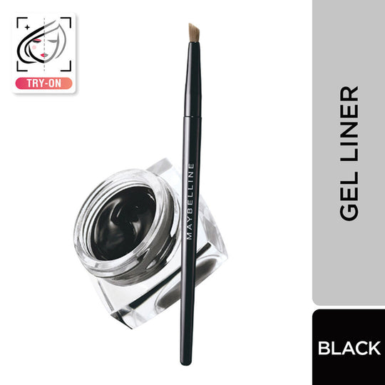 Maybelline New York Lasting Drama Gel Eyeliner With Expert Eyeliner Brush - 01 Black, 2.5g