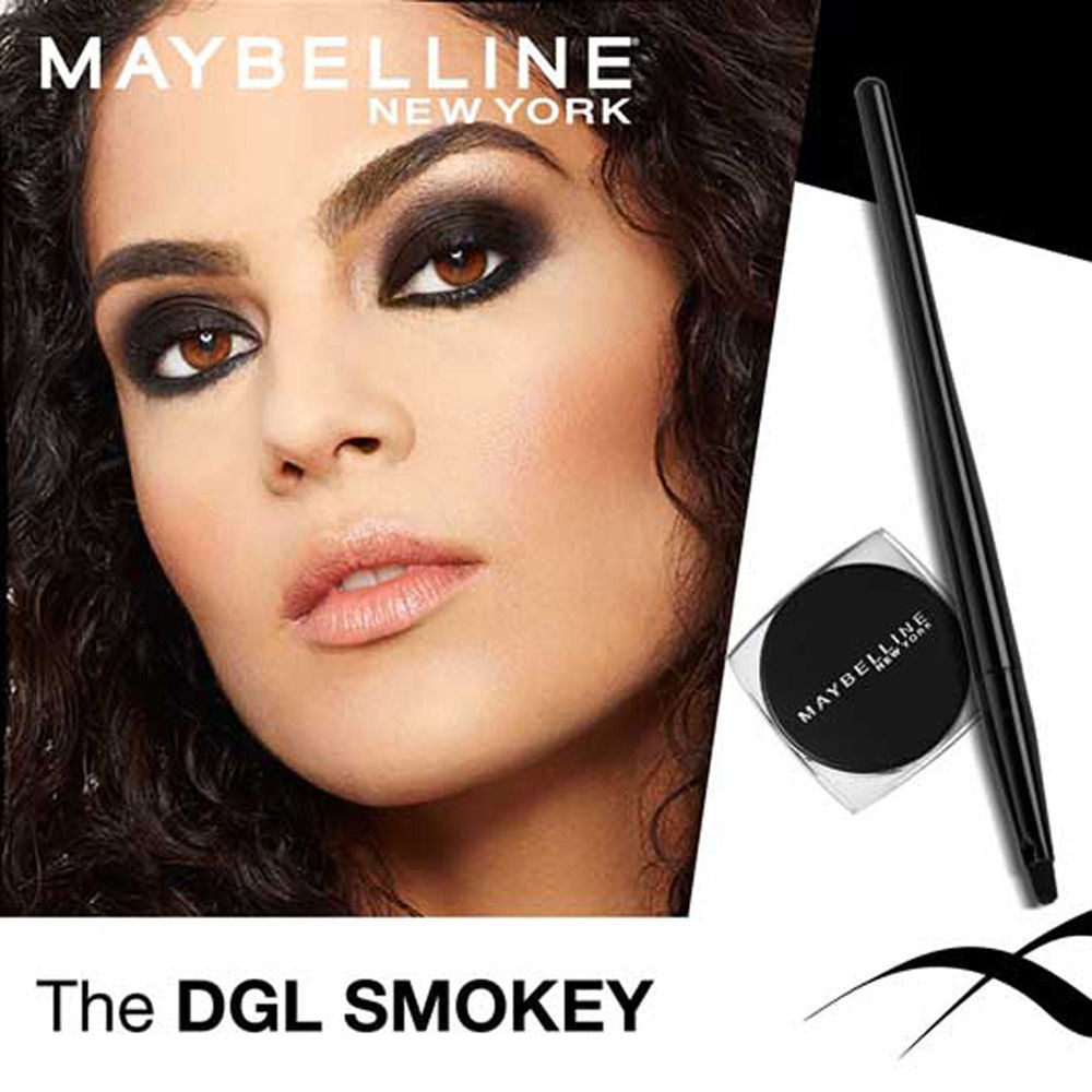 Maybelline New York Lasting Drama Gel Eyeliner With Expert Eyeliner Brush - 01 Black, 2.5g