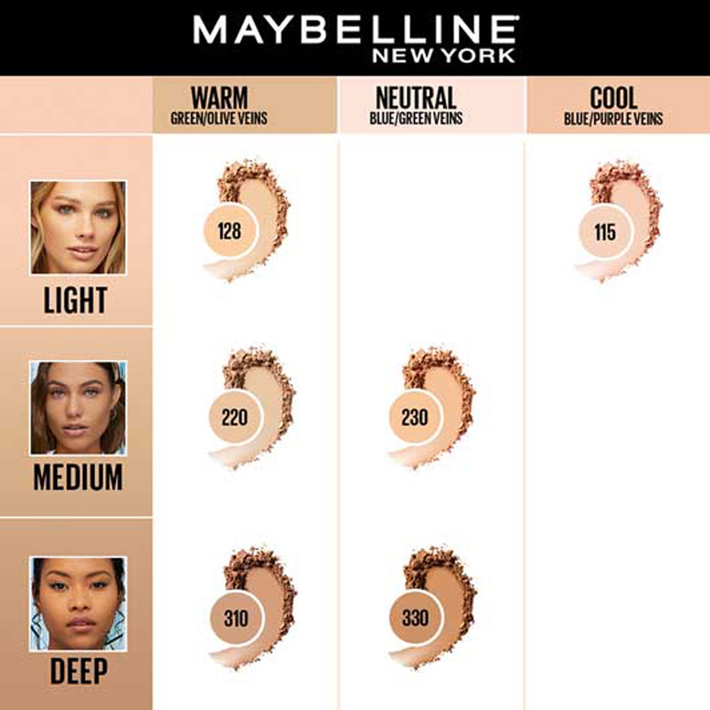 Maybelline New York Fit Me Matte + Poreless 16H Oil Control Compact Powder - 128 Warm Nude, 6g Buy at Indicrest Image 8