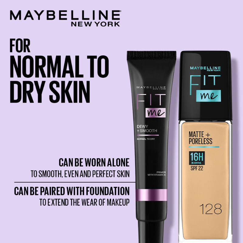 Maybelline New York Fit Me Primer, Oil free and Non Comedogenic Formula - Dewy+Smooth Primer, 30ml Buy at Indicrest Image 4