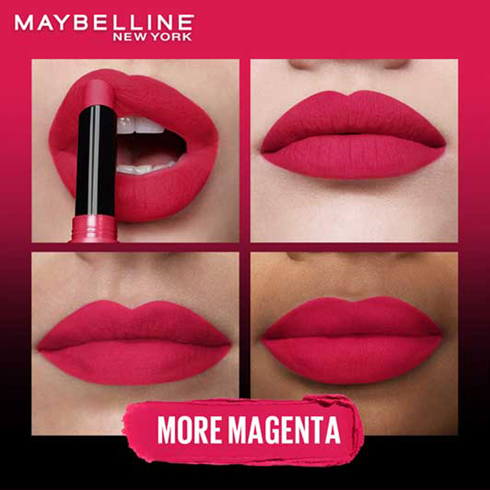 Maybelline New York Color Sensatiol Ultimattes Lipstick, Matte Finish - More Magenta, 1.7g Buy at Indicrest Image 3