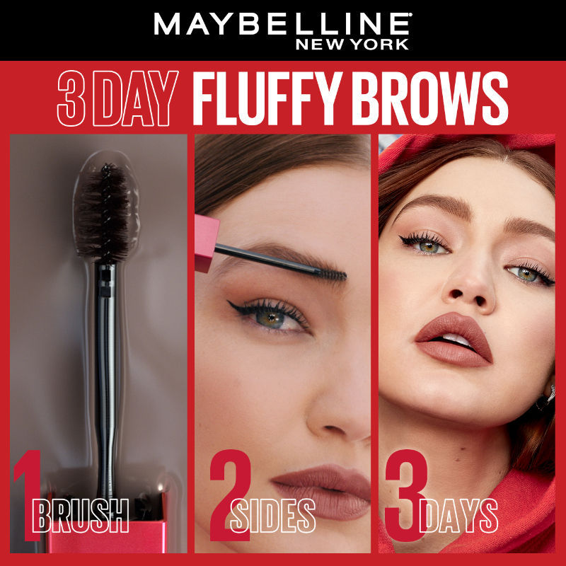 Maybelline New York Tattoo Brow 3-Day Gel, Water & Smudgeproof Lasts Up To 36H - Medium Brown, 6ml Buy at Indicrest Image 3