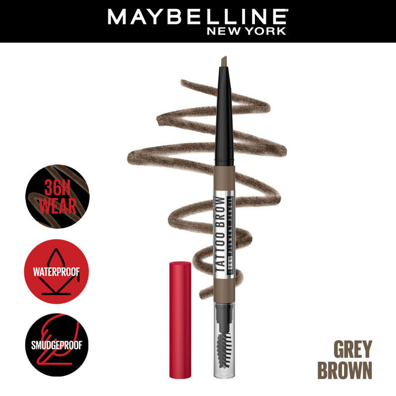 Maybelline New York Tattoo Brow 36H Brow Pencil, Water & Smudgeproof - Grey Brown, 0.25g Buy at Indicrest Image 2