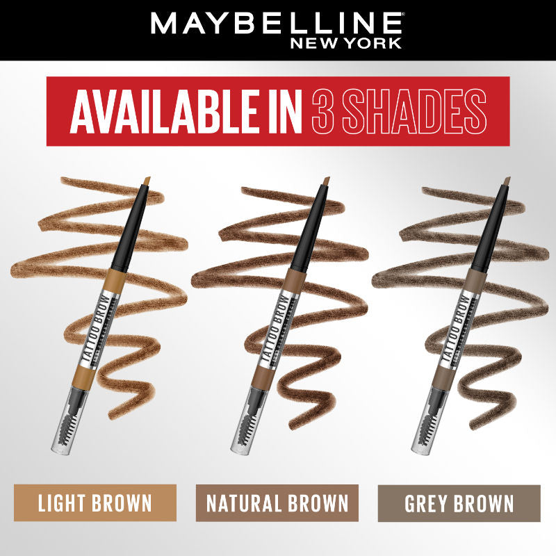 Maybelline New York Tattoo Brow 36H Brow Pencil, Water & Smudgeproof - Grey Brown, 0.25g Buy at Indicrest Image 8