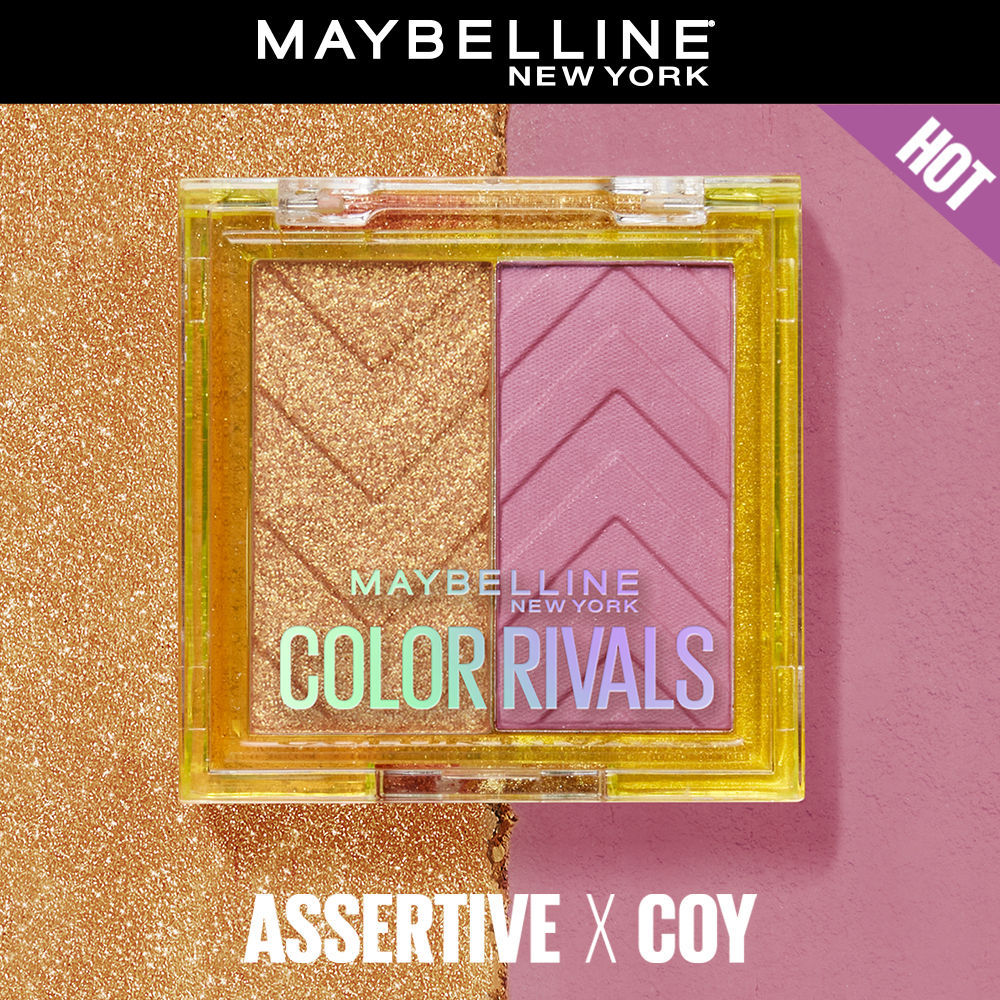 Maybelline New York Color Rivals Longwear Duo Eyeshadow Palette - Assertive X Coy Combo, 3g Buy at Indicrest Image 3