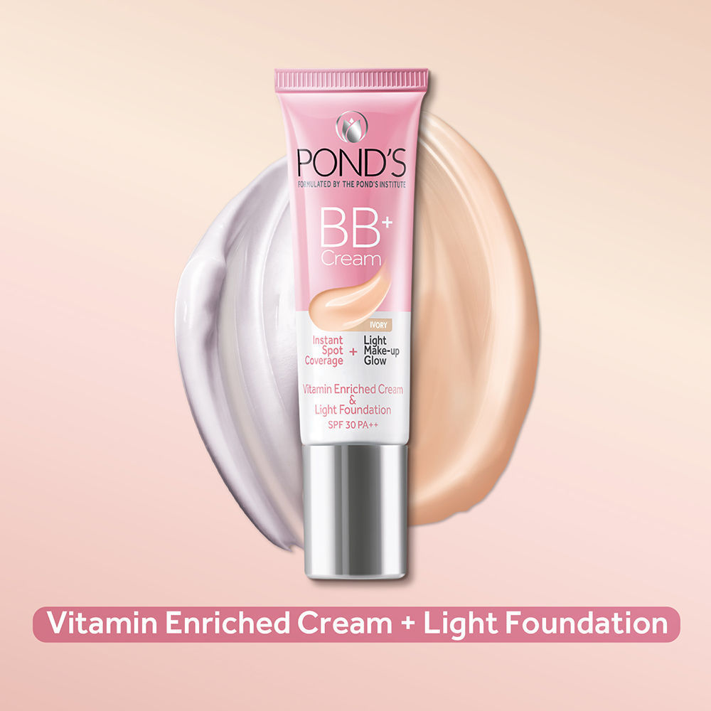 Pond’s BB+ Cream Instant Spot Coverage + Light Make-up Glow Ivory - 9, 9g Buy at Indicrest Image 6