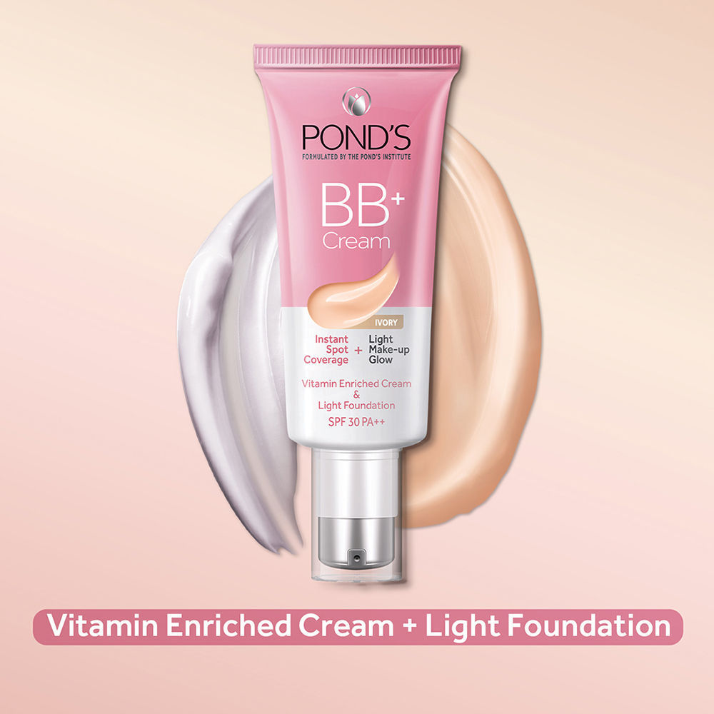 Pond’s BB+ Cream Instant Spot Coverage + Light Make-up Glow Ivory -SPF 30 PA++, 30g Buy at Indicrest Image 6