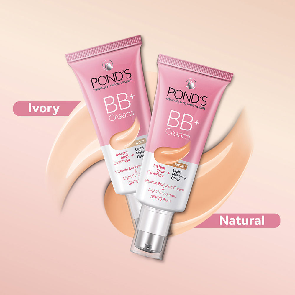 Pond’s BB+ Cream Instant Spot Coverage + Light Make-up Glow Ivory -SPF 30 PA++, 30g Buy at Indicrest Image 8