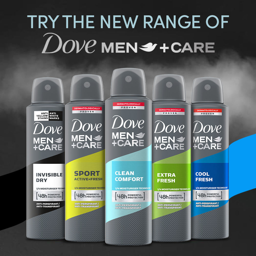 Dove Men + Care Clean Comfort Dry Spray Antiperspirant Deodorant, 150ml Buy at Indicrest Image 8