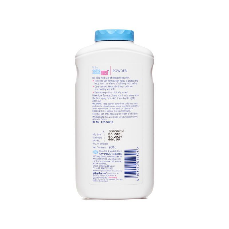Sebamed Baby Powder, With Olive Oil And Allantoin, For Delicate Skin, 200g Buy at Indicrest Image 2