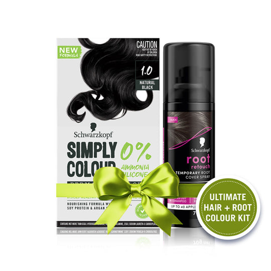 Schwarzkopf Black Hair Color Combo - 1 (Permanent + Touch Up), 2 pieces Buy at Indicrest