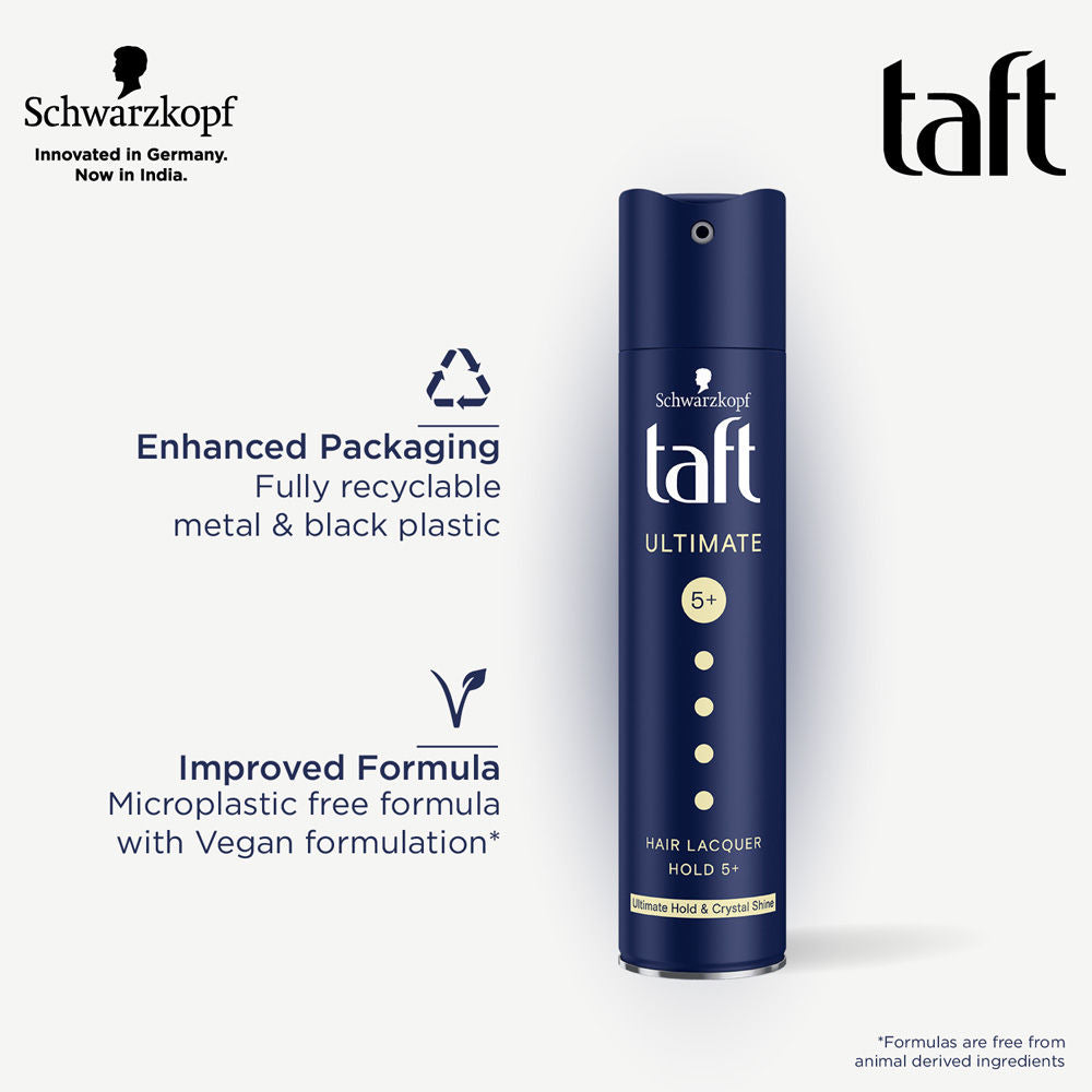Schwarzkopf Taft Ultimate Hair Lacquer, Luminous Crystal Shine Hold 5+ (Value Pack of 2), 2 pieces Buy at Indicrest Image 6