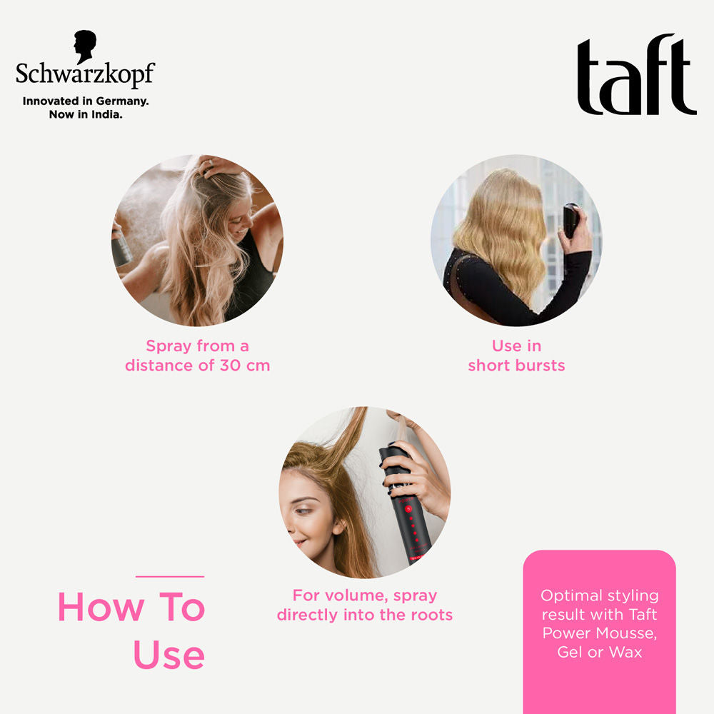 Schwarzkopf Taft Power Hairspray, Cashmere Mega Strong Hold 5 (Value Pack of 2), 2 pieces Buy at Indicrest Image 9