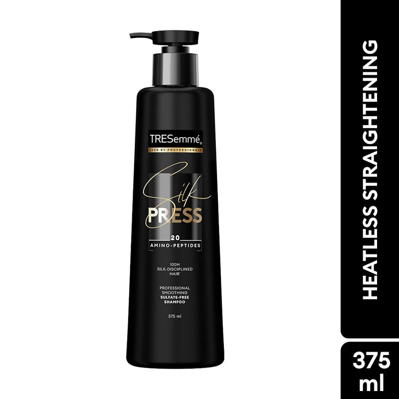 TRESemme Silk Press Sulfate Free Shampoo with Amino Peptides for Smooth & Straight Hair, 375ml Buy at Indicrest