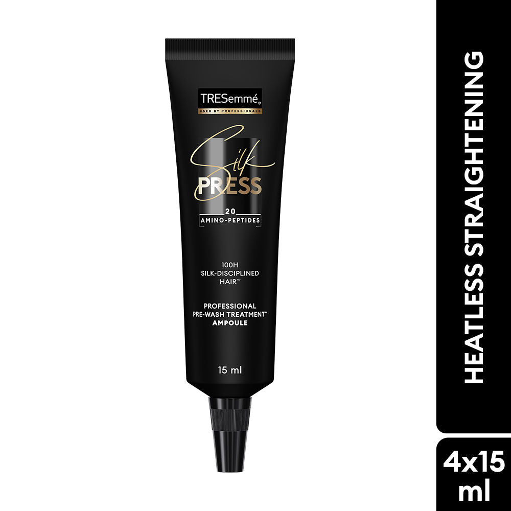 TRESemme Silk Press Pre-Wash Treatment Ampoules Hair Straightening Treatment with Amino Peptides, 60ml Buy at Indicrest