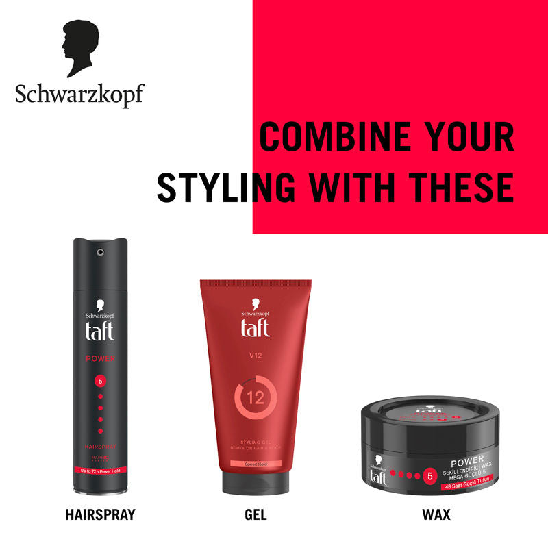 Schwarzkopf TAFT Power Hair Spray With Caffeine Formula For Strengthening Hold 5, Upto 72 Hrs, 250ml Buy at Indicrest Image 9